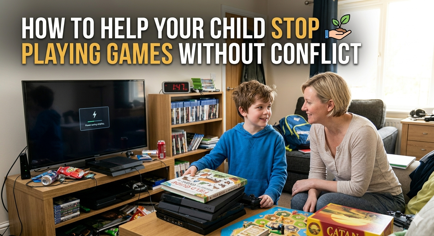 How to Help Your Child Stop Playing Games Without Conflict