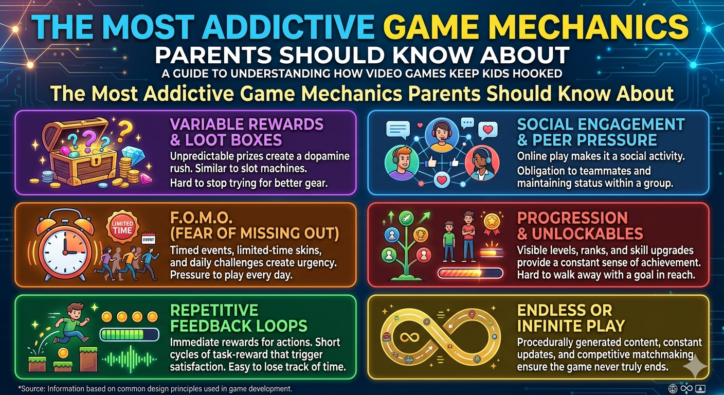 The Most Addictive Game Mechanics Parents Should Know About