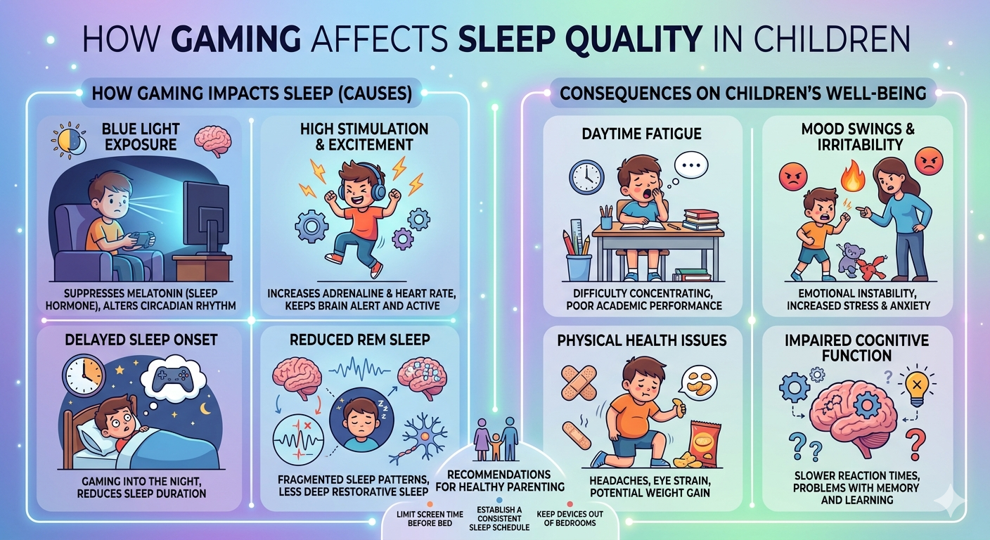 How Gaming Affects Sleep Quality in Children